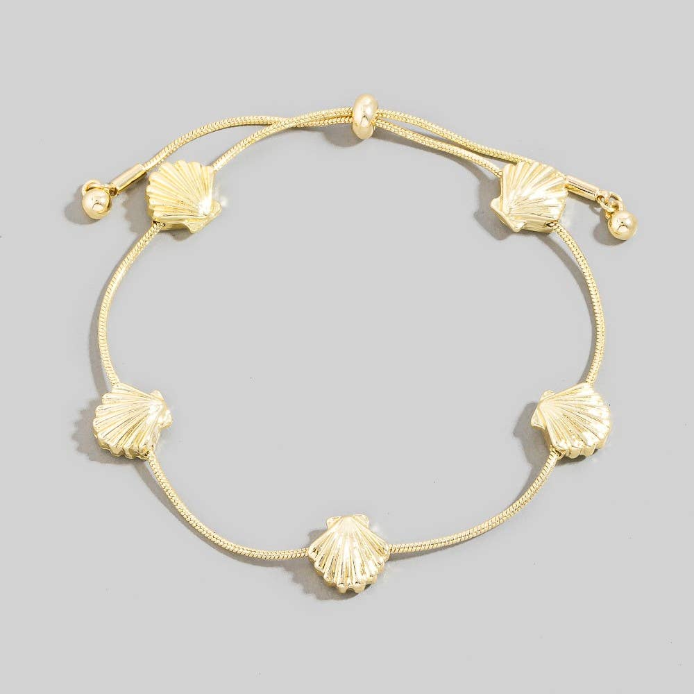 Sea Shell Station Charms Chain Bracelet