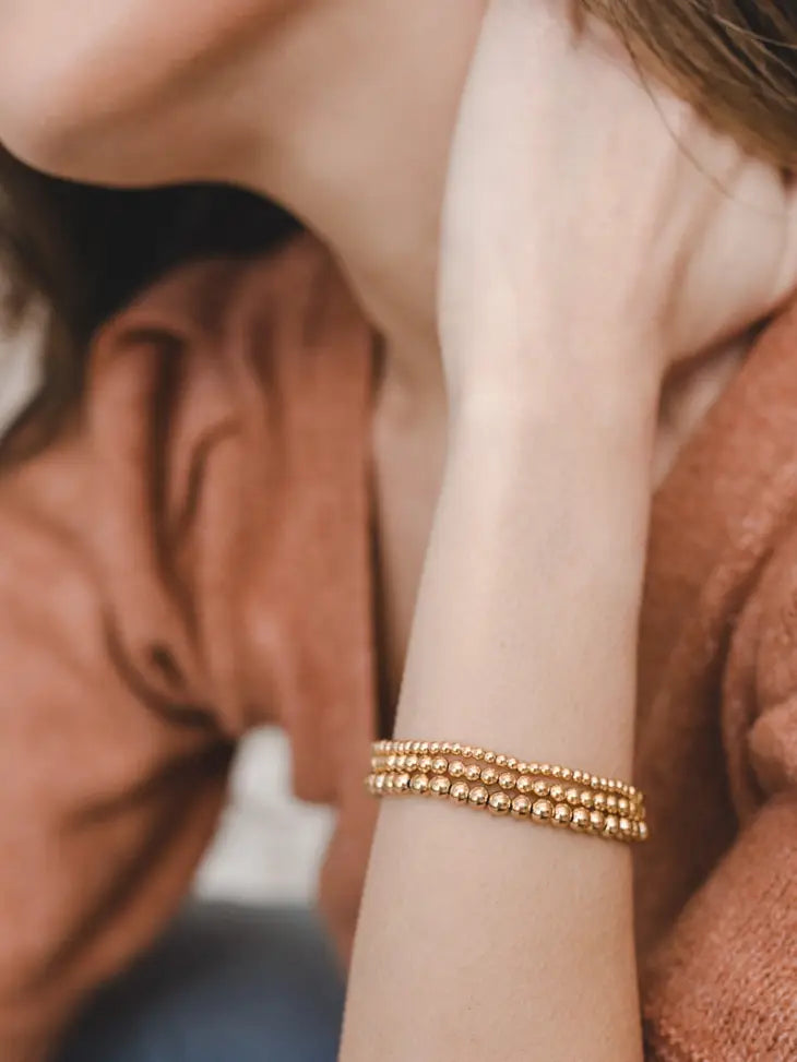 Gold Filled Bead Stretch Bracelet - 5m