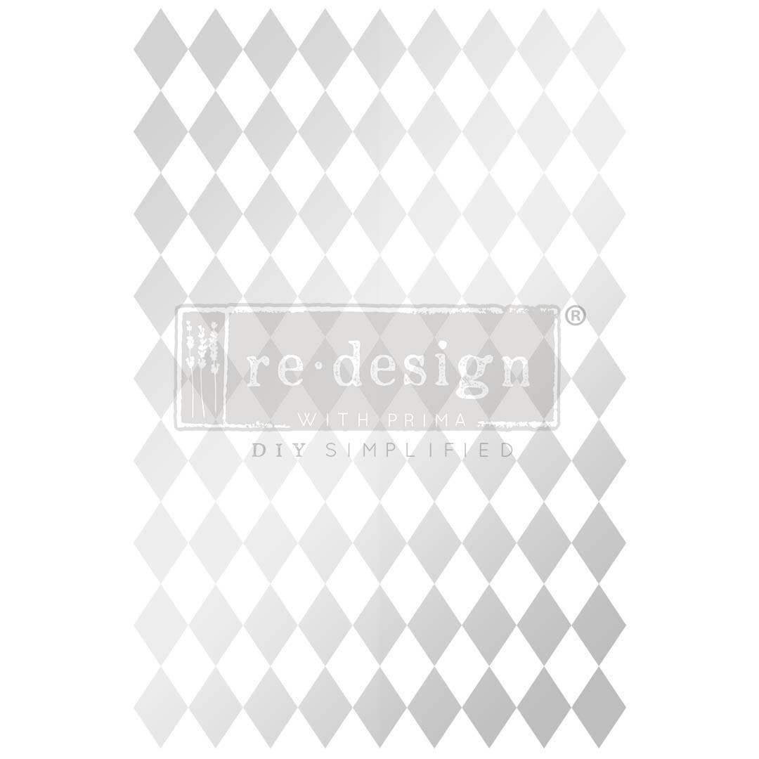 Redesign Transfers Silver Harlequin 24"x35"