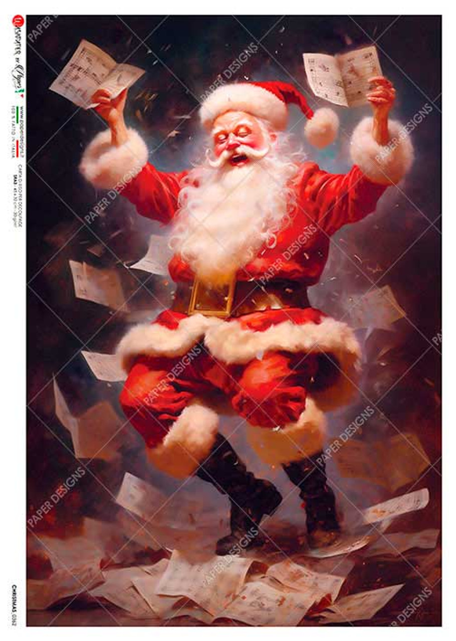 Paper Designs Santa and the Letters Rice Paper Christmas 0362