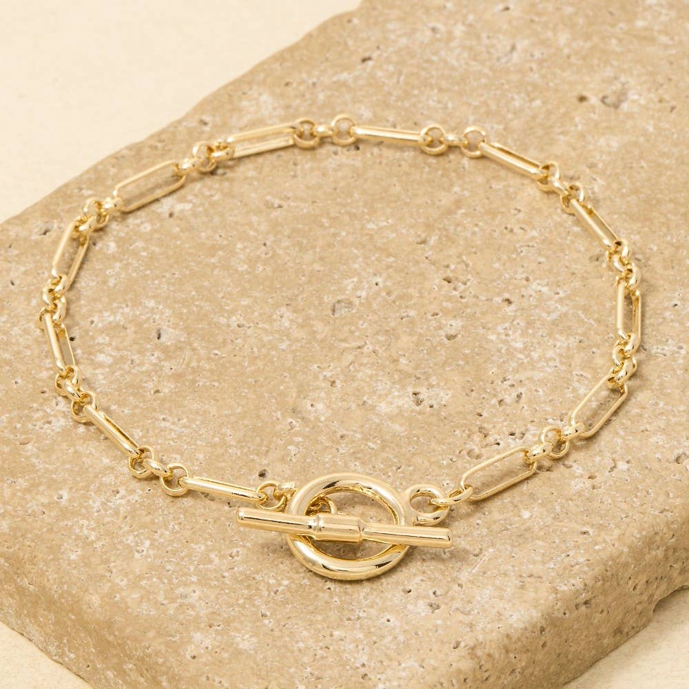 Oval Toggle Chain Bracelet
