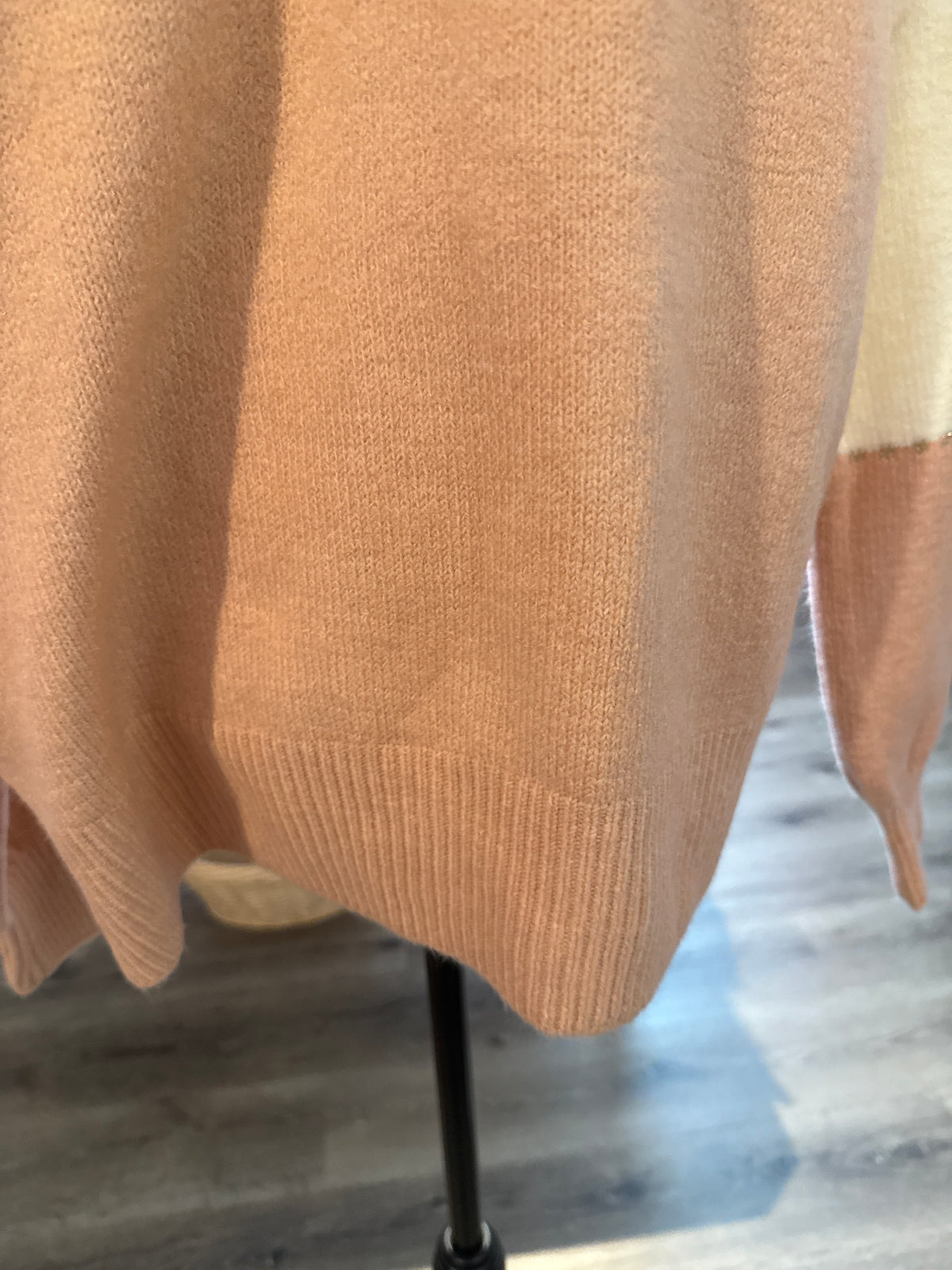 Hem & Thread Color Block Animal Print Sweater