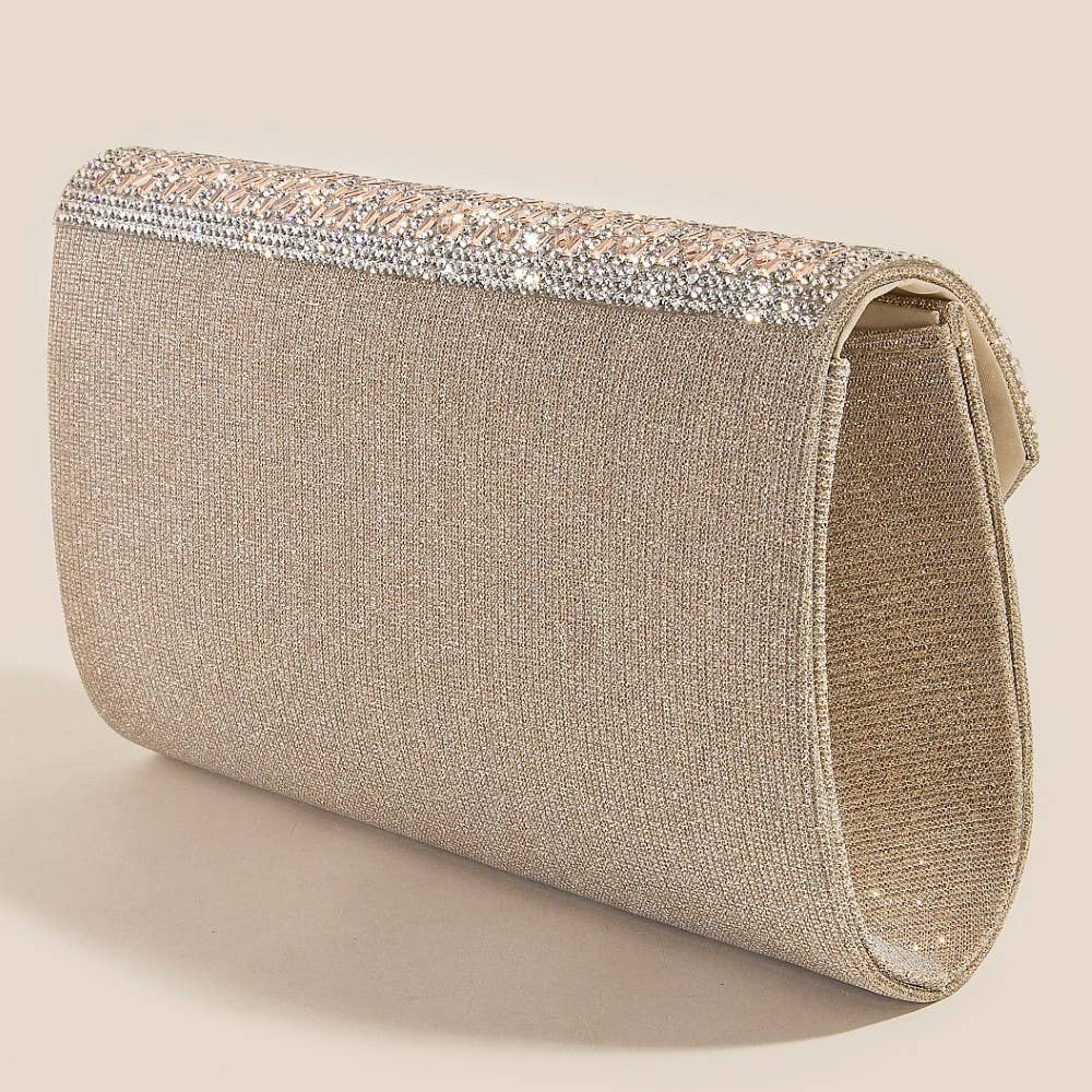 Rhinestone Envelope Clutch Bag