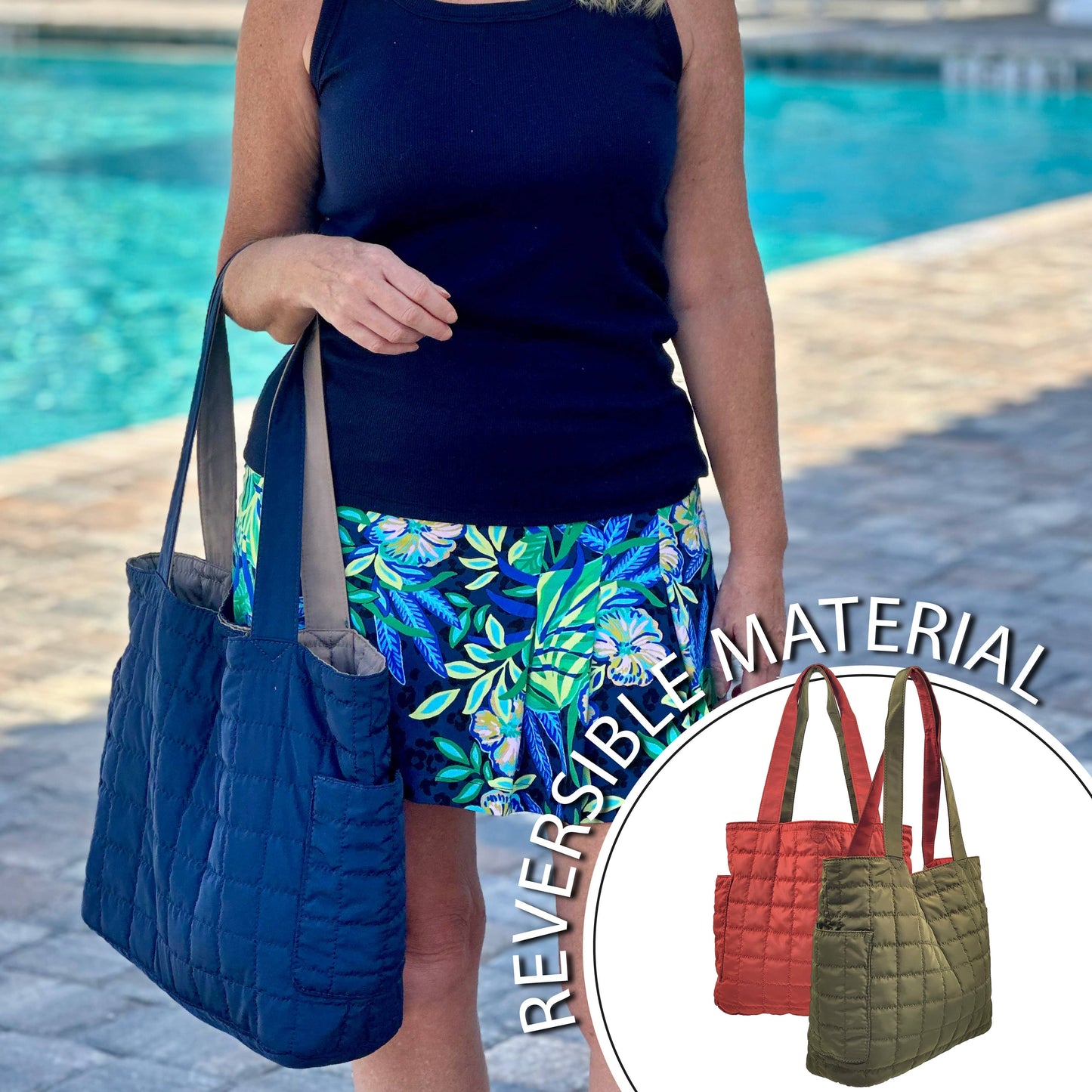 Reversible Nylon Tote