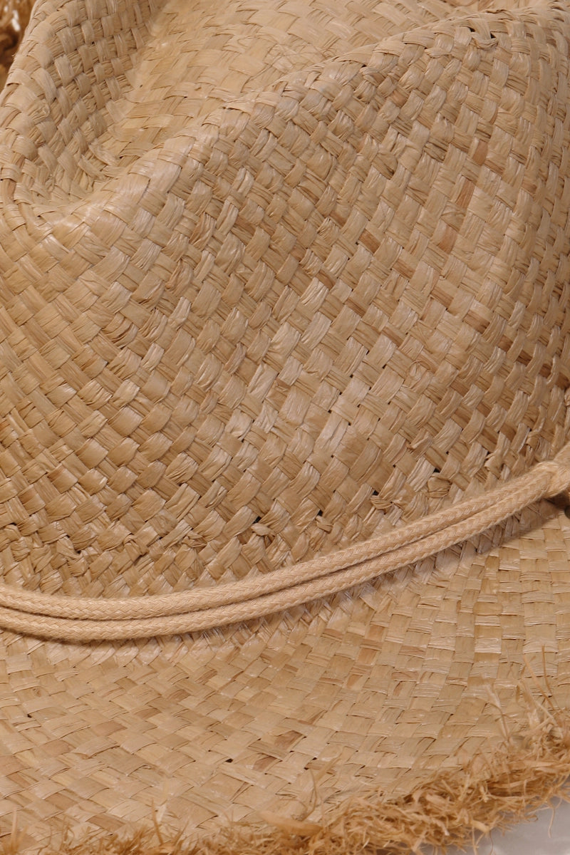 Straw Basket Weave Western Cowboy Hat