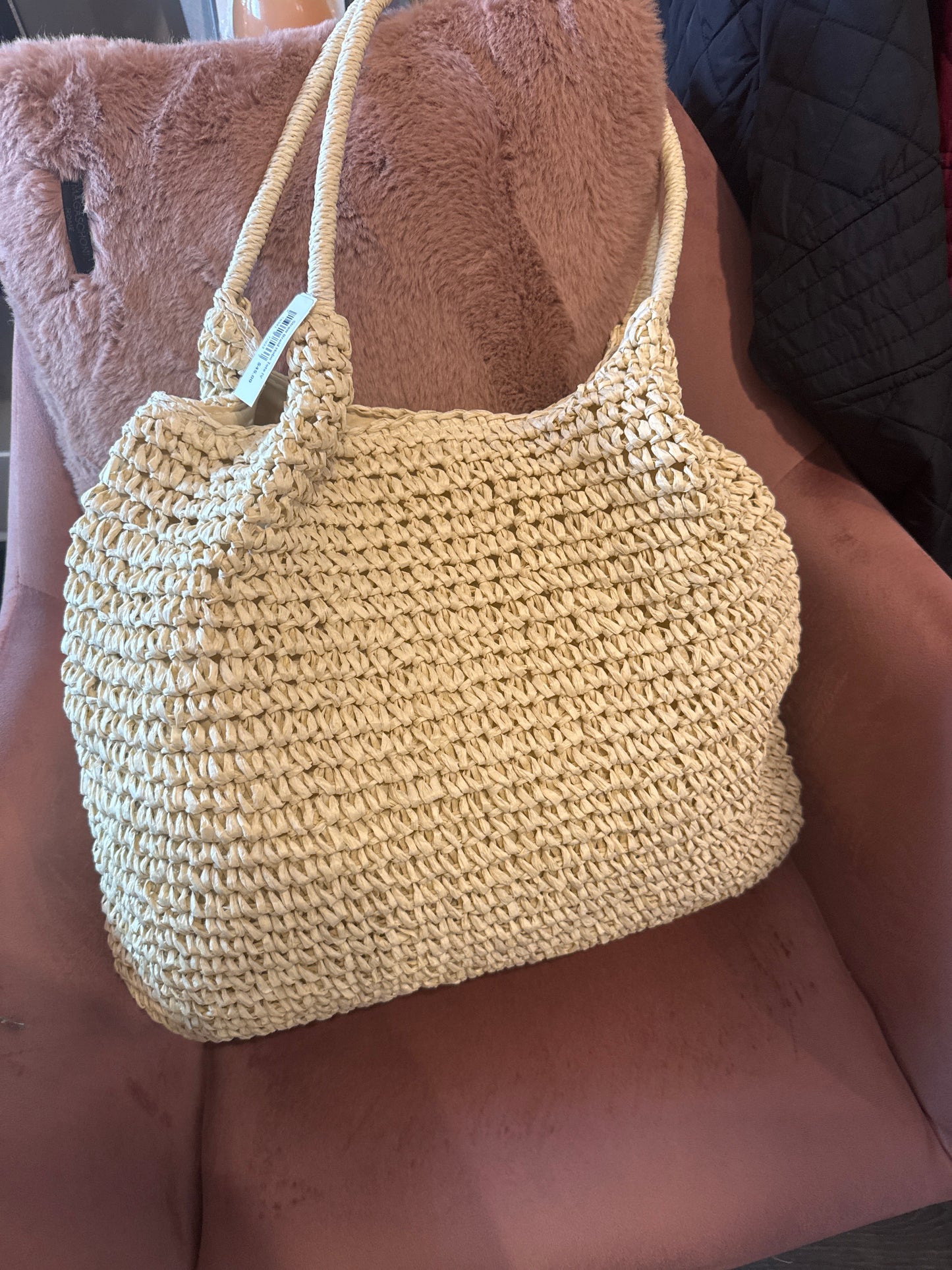 Straw Braid Hobo Tote IV