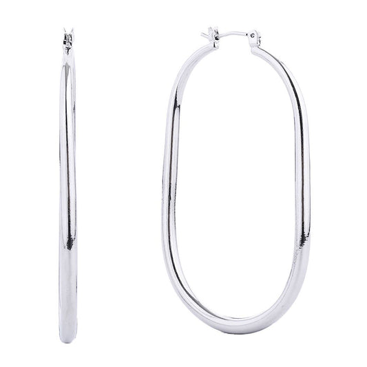 14K White Gold-Dipped Round Rectangle Pin Catch
