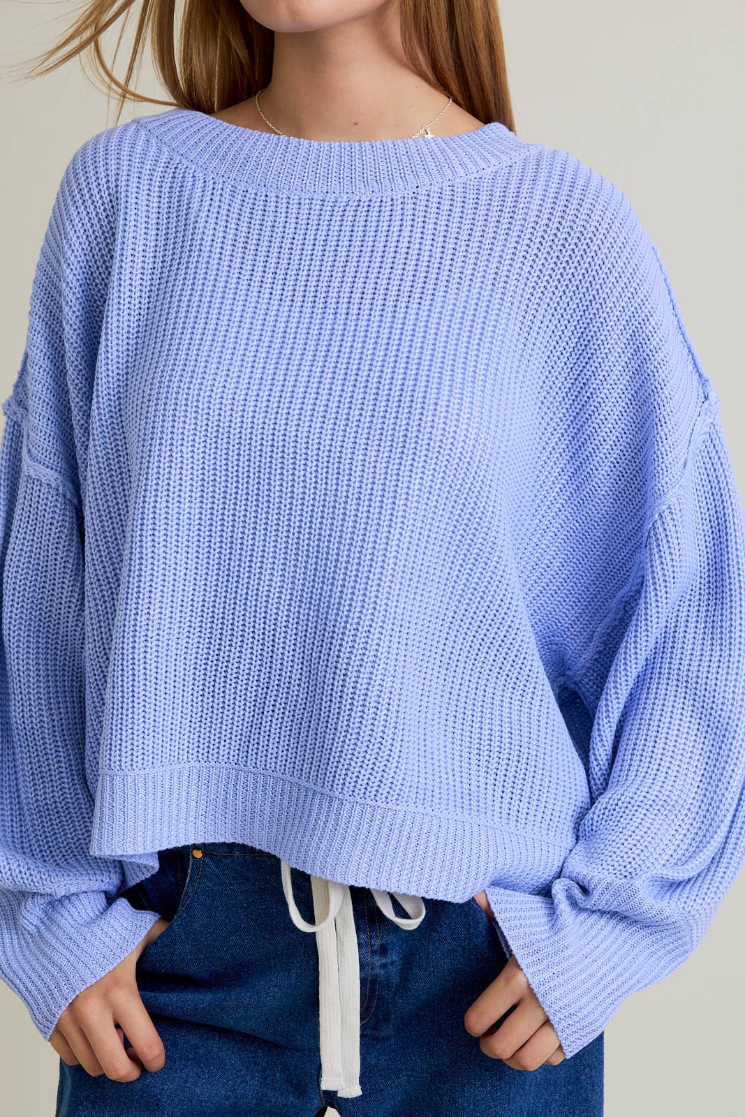 PULLOVER SWEATER WITH MOCK NECKLINE