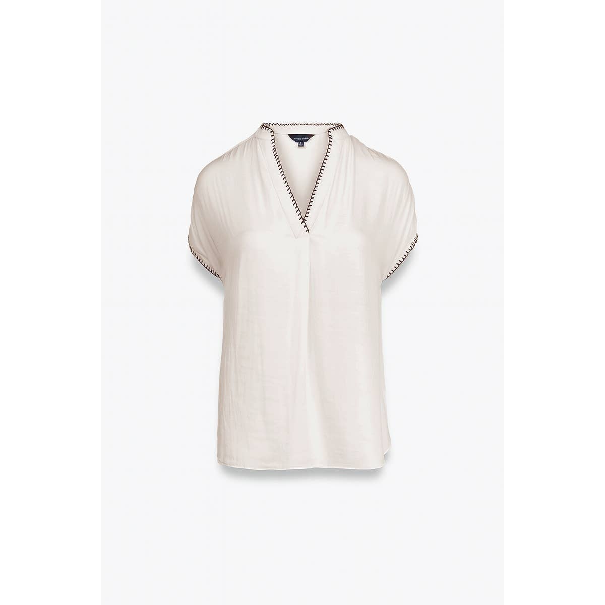 Whipstitch Drop Shoulder Regular Blouse