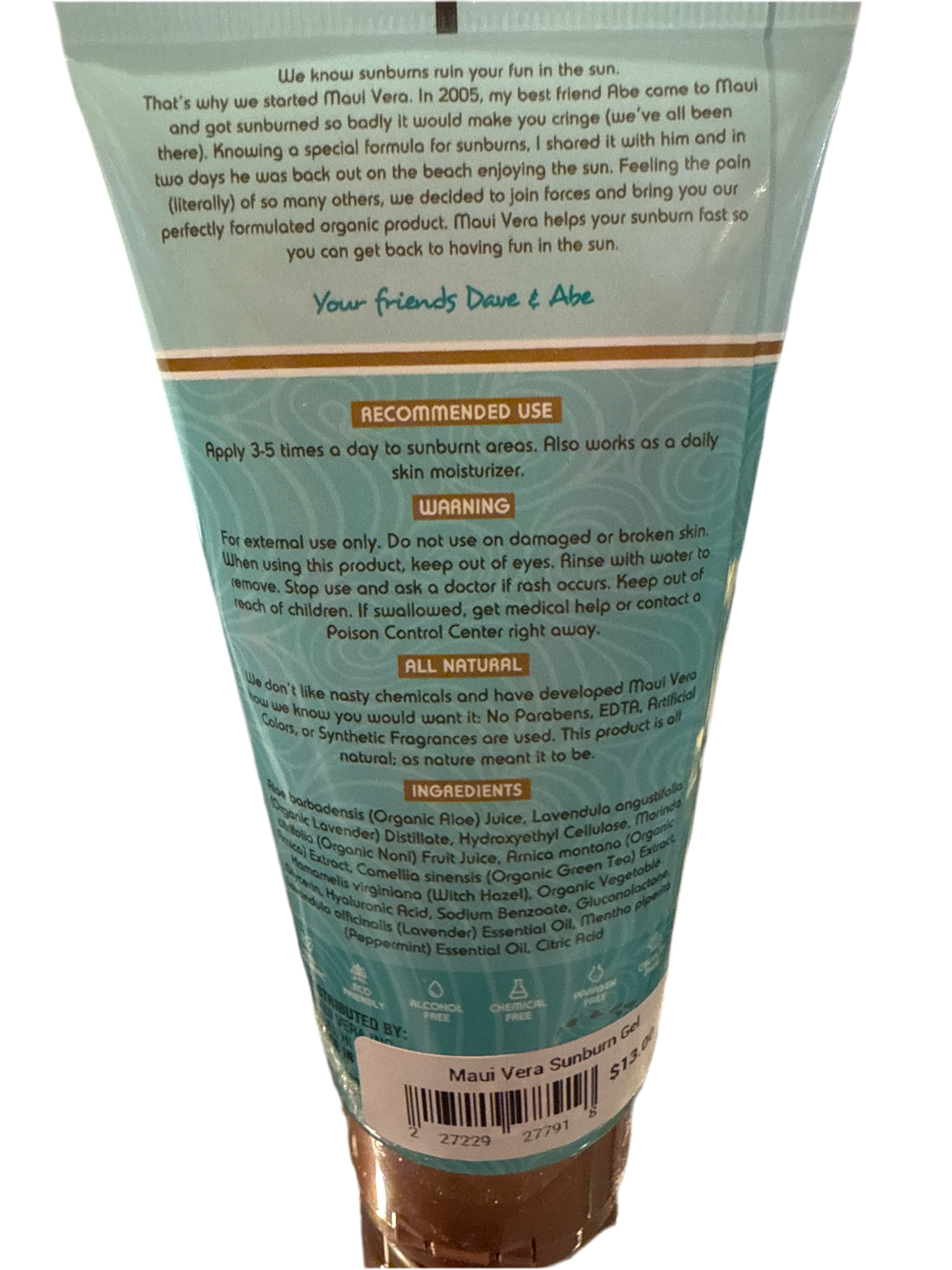 Maui Vera Sunburn Gel