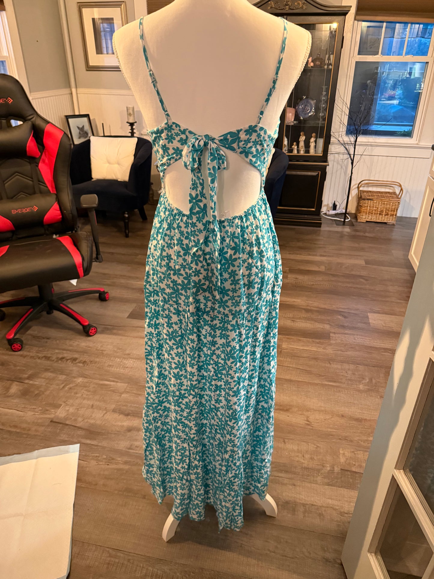 Teal & Flower Sundress