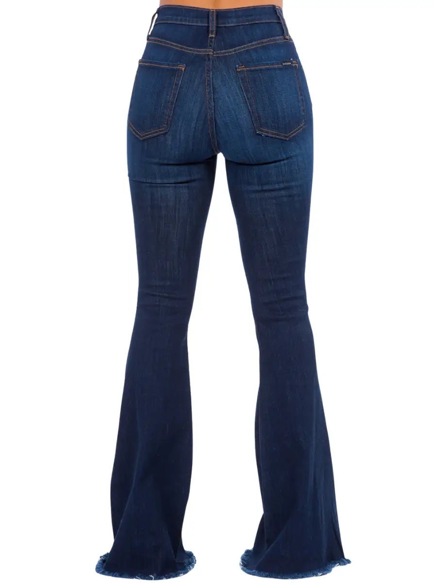 Bell Bottom Jean in Dark Denim
