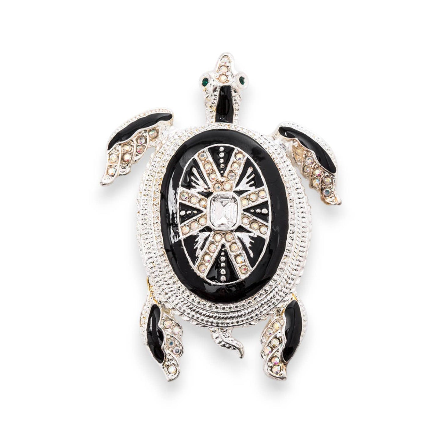 Crystal Sea Turtle Brooch