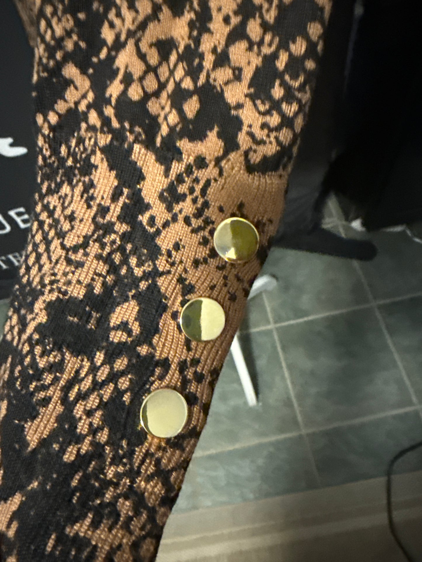 Snakeskin Print Long Sleeve