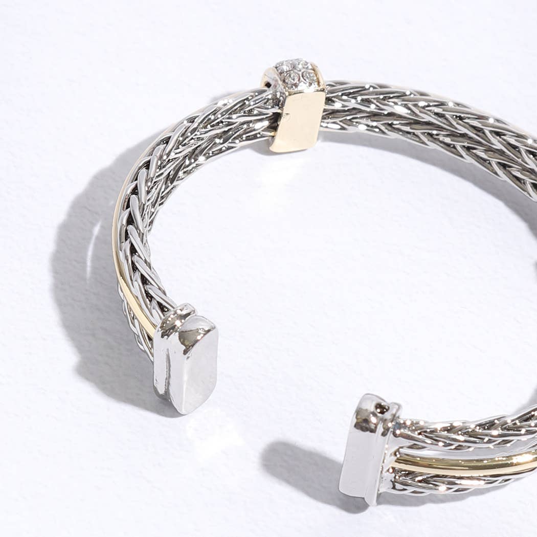 Layered Wheat Chain Bracelet Cuff Bangle