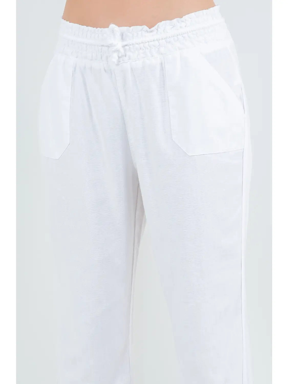 Oceanside Linen Blend Pull Up Pants