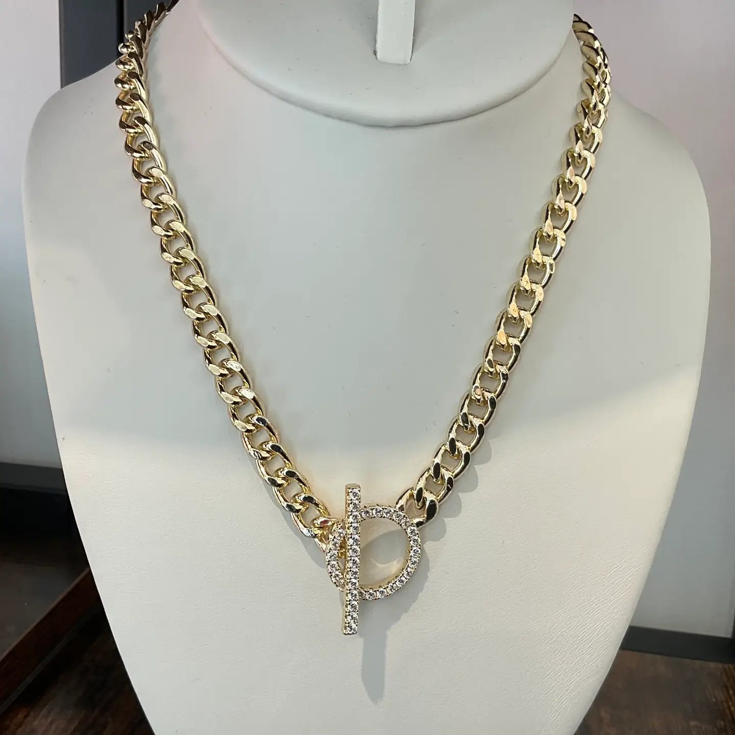 Crystal Signature Toggle Statement Necklace