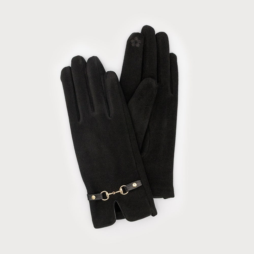 SOFT SOLID GLOVE WITH BUCKLE AT CUFF