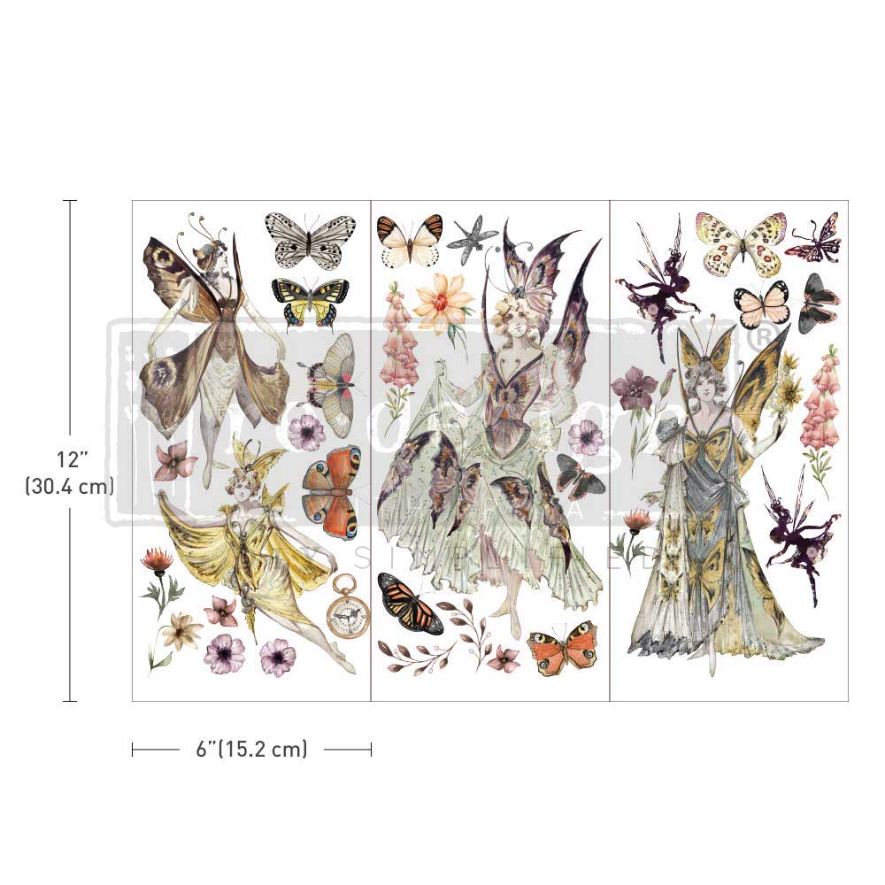 Redesign With Prima Small Transfers Forest Fairies 6"x12"