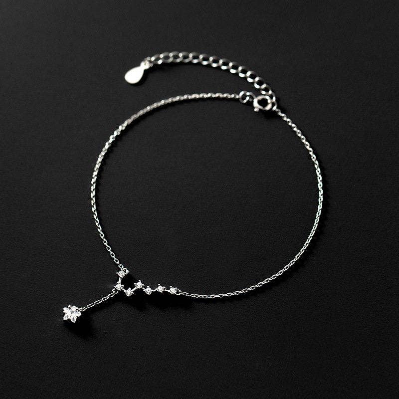 Big Dipper Star Ankle Bracelet Anklet in 925 Sterling Silver