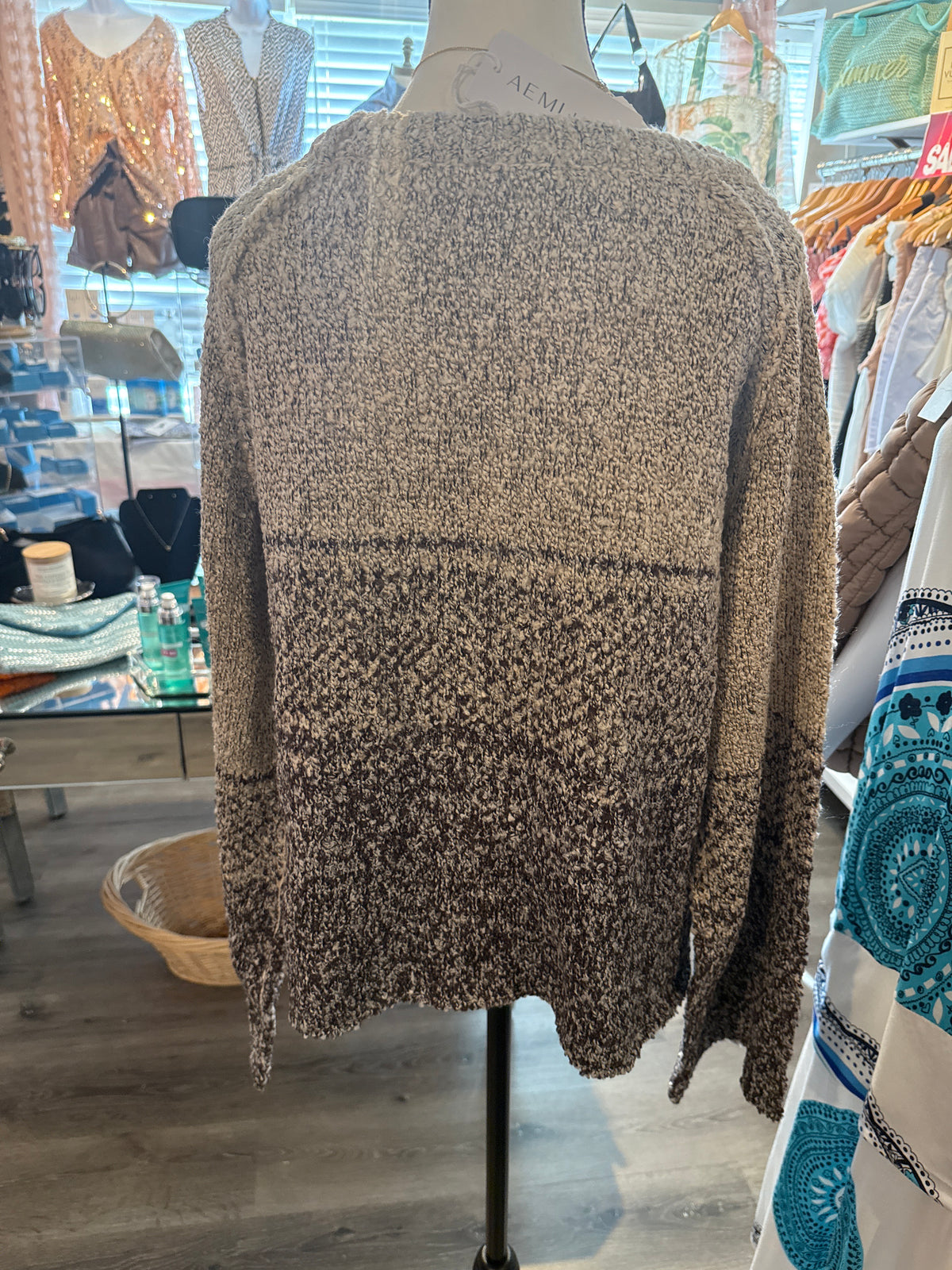 AEMI & CO Cozy Ombre Knit Sweater