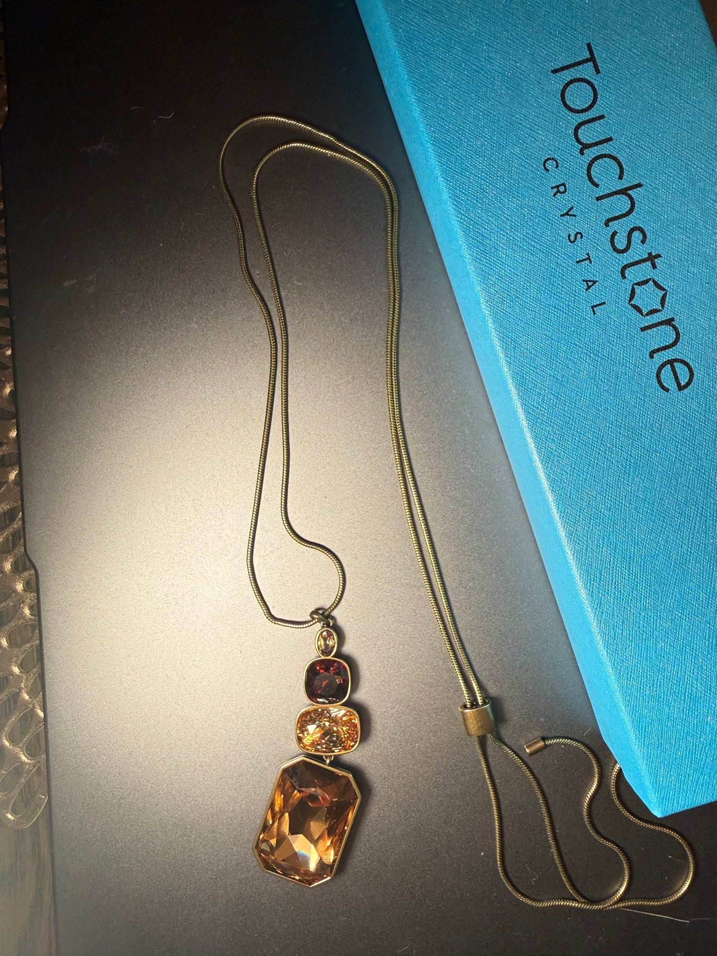 Touchstone Gold Tone Statement Necklace