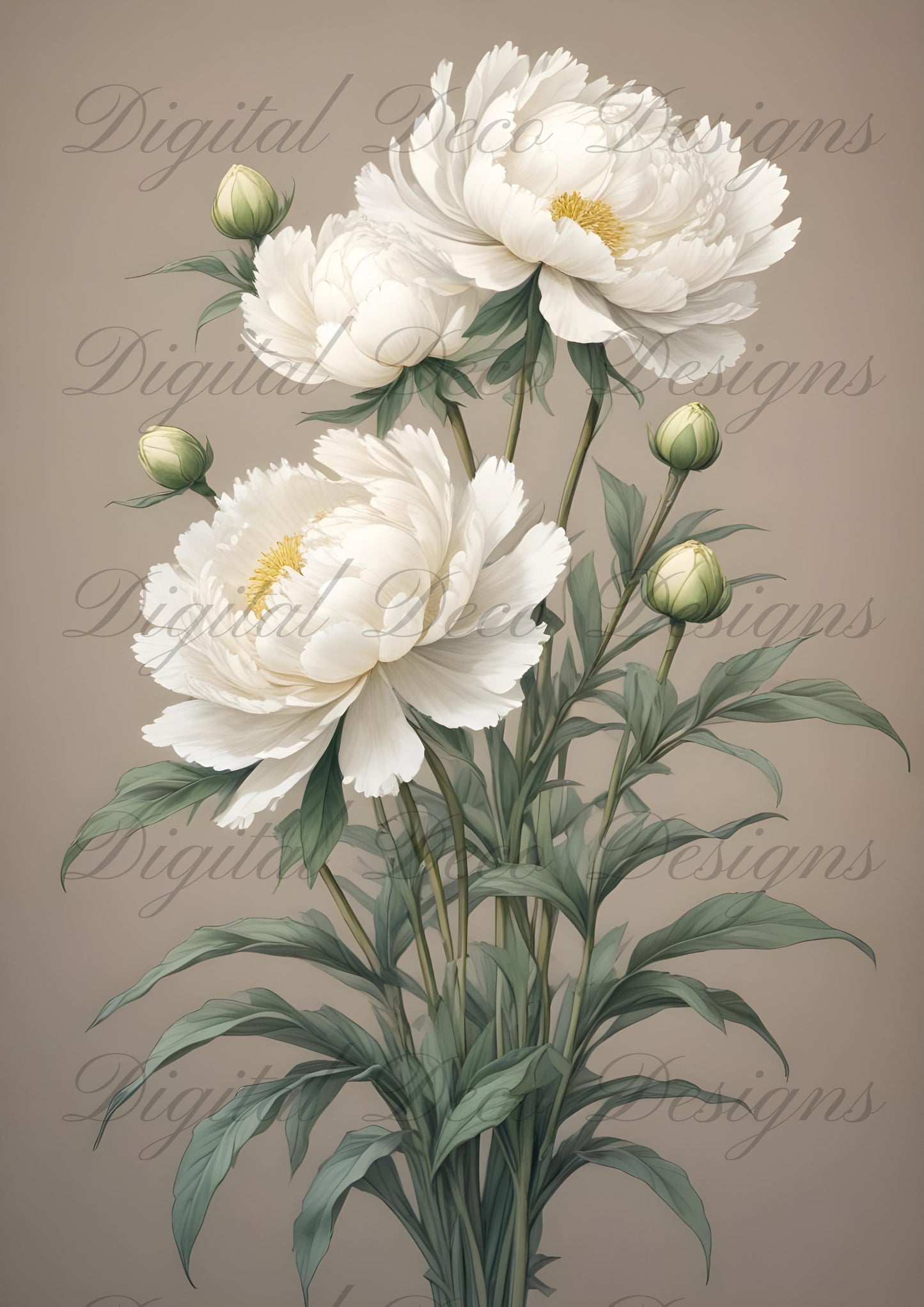 Vintage Spring Wall Art Flowers M077