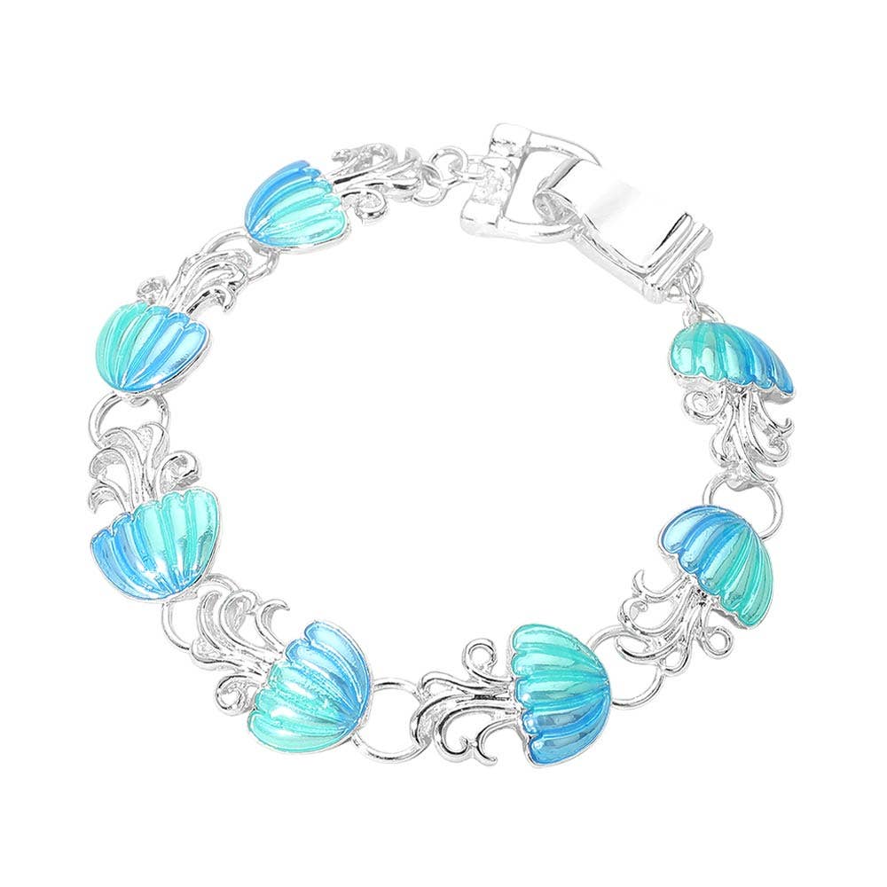 Jellyfish Charm Link Magnetic Bracelet