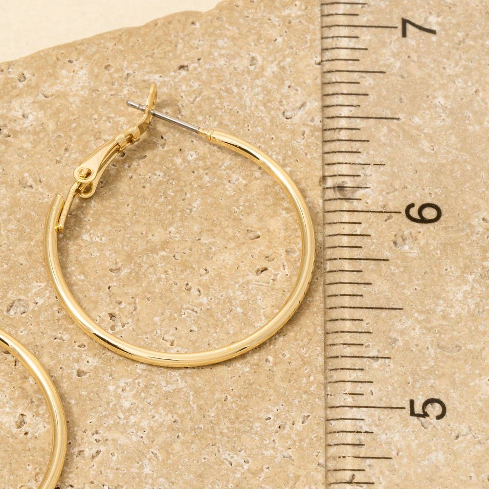 Gold Dipped 30Mm Latch Hoop Earrings