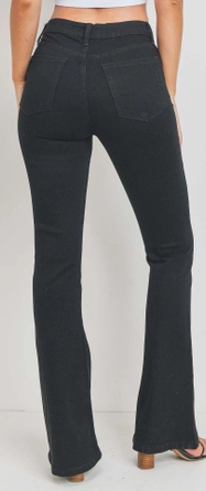 Jeans High Rise Flare Black - 12