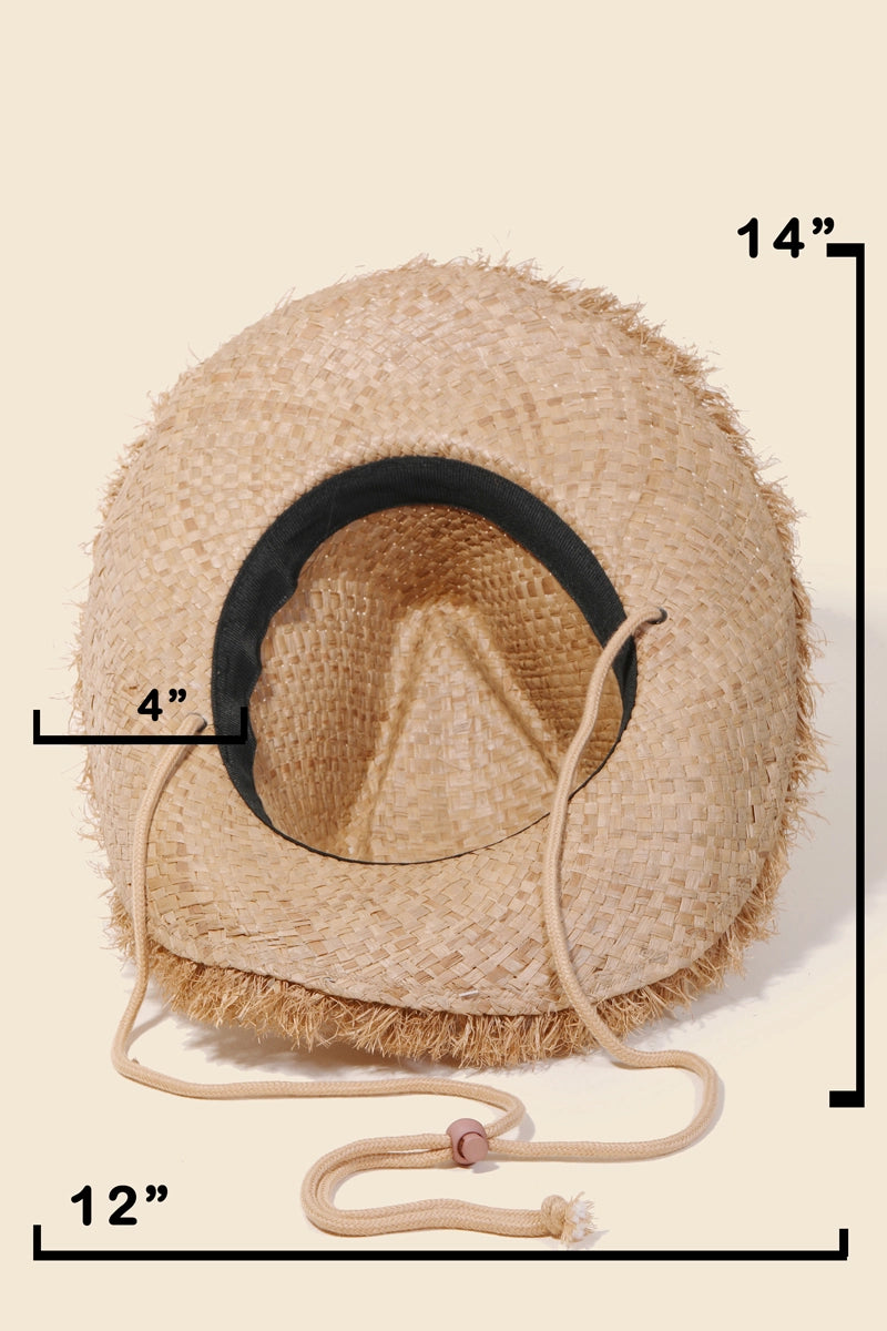 Straw Basket Weave Western Cowboy Hat