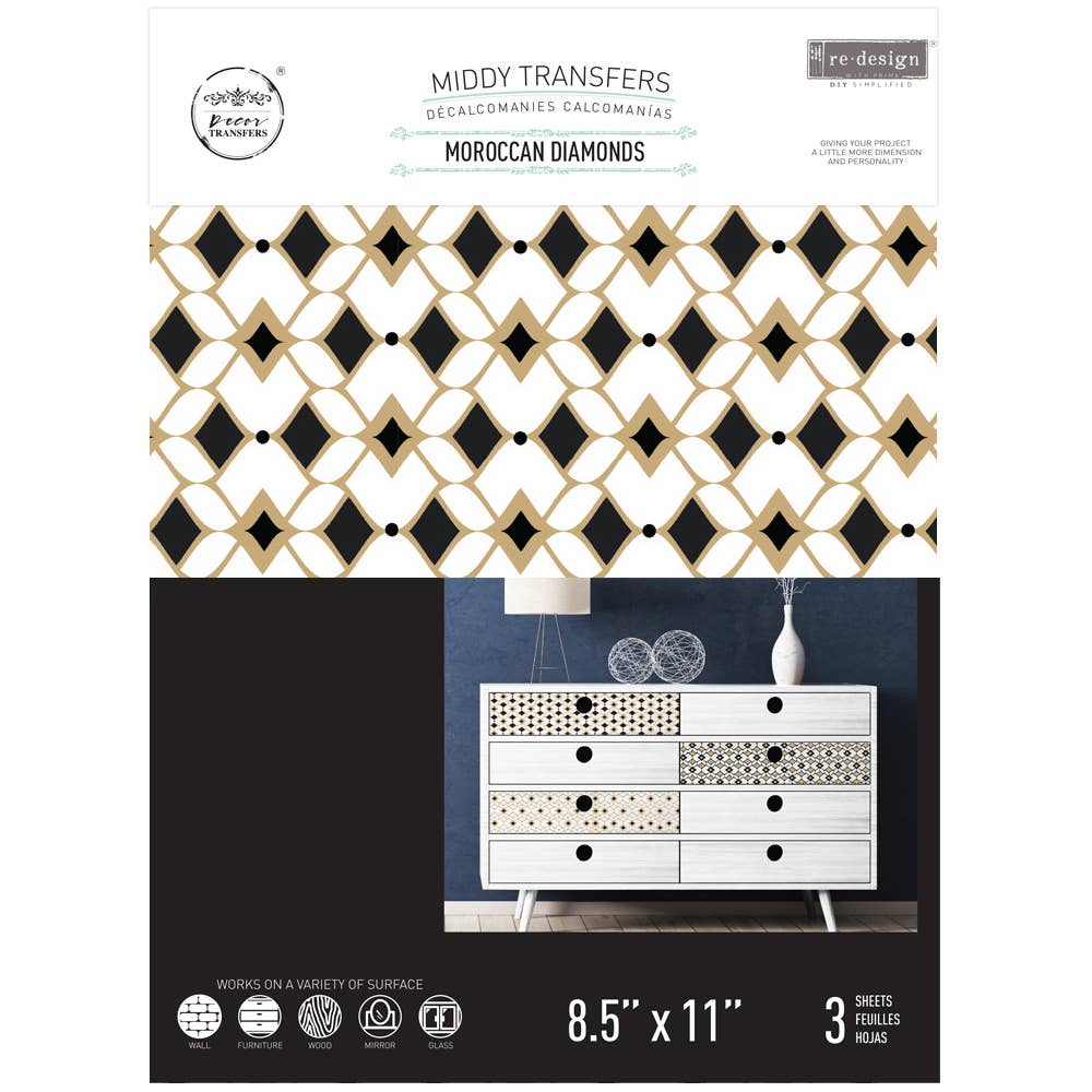 Redesign With Prima Middy Transfers Moroccan Diamonds
