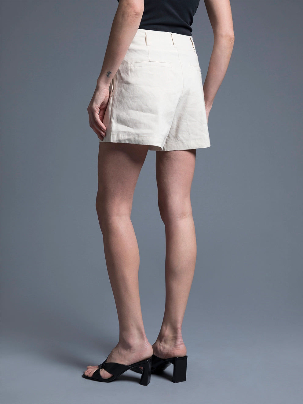 Tailored Shorts Taupe- Rosalia Shorts