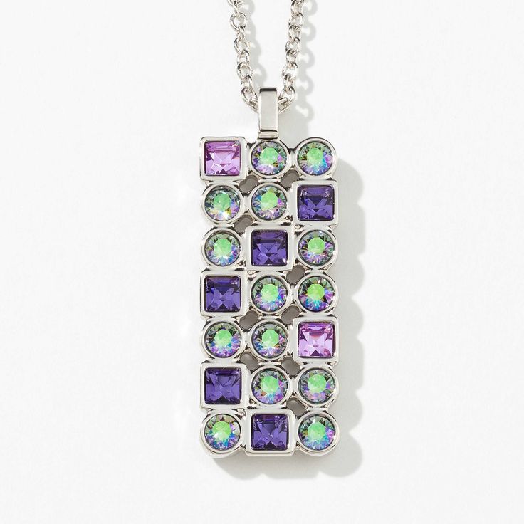 Touchstone Crystal Morse Code Pendant necklace