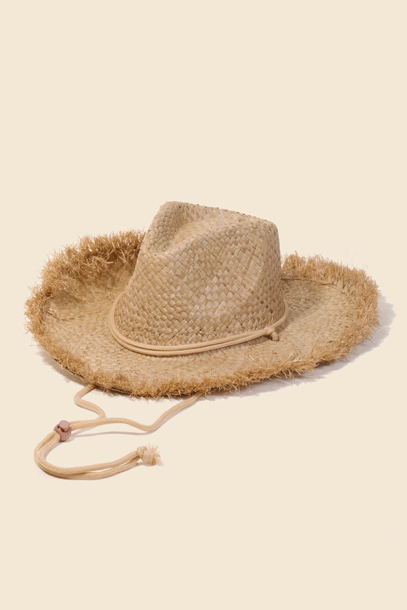 Straw Basket Weave Western Cowboy Hat