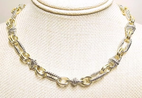 2 Tone Link Necklace