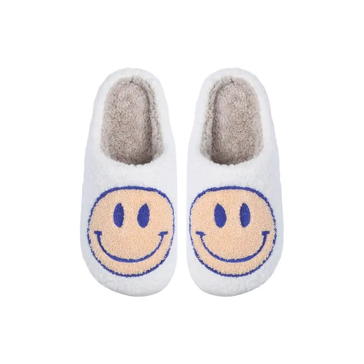 Happy Face Comfort Fluffy Fur Slider
