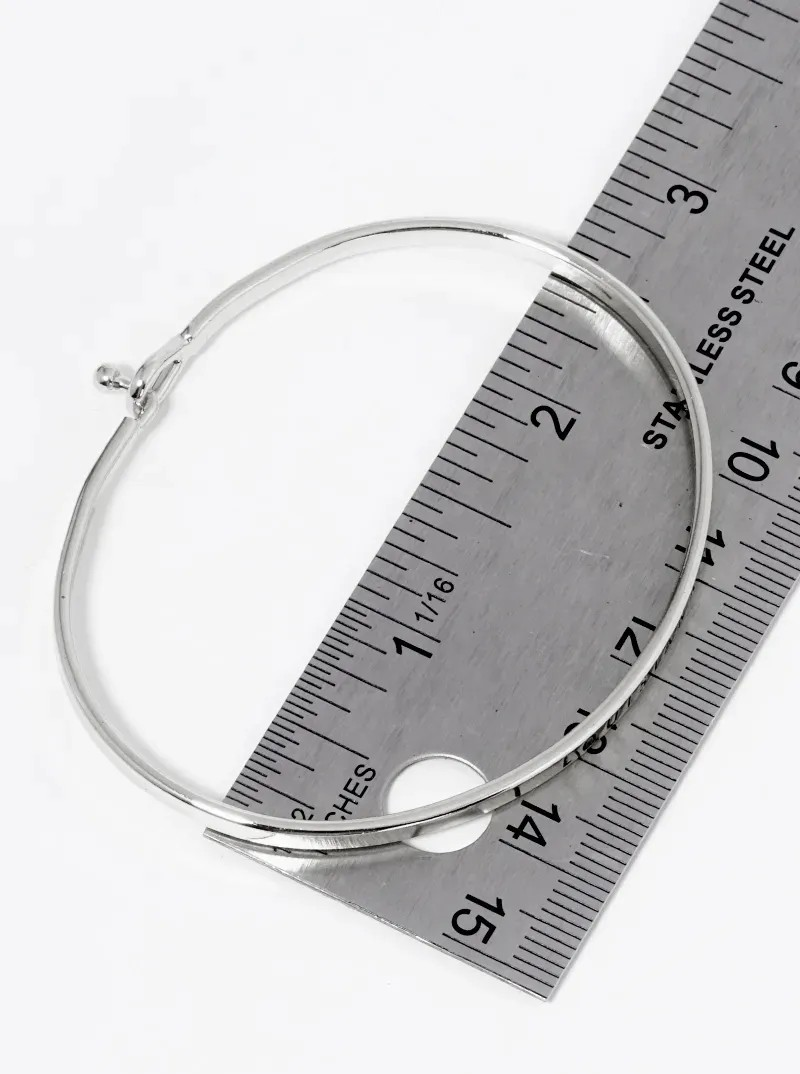 Engraved Inspirational Bangle Bracelet - Believe / Silver