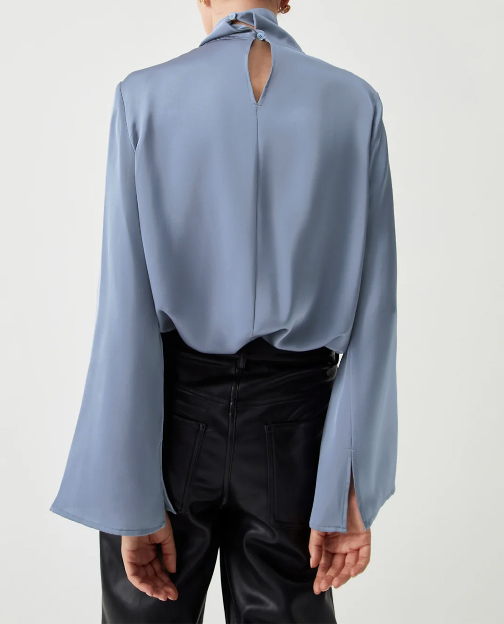 Pleated Turtleneck Blouse by Bo