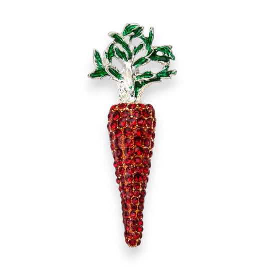 Easter Crystal Carrot Iconic Brooch