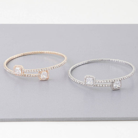 Cubic Rhinestone Wrap Bracelet
