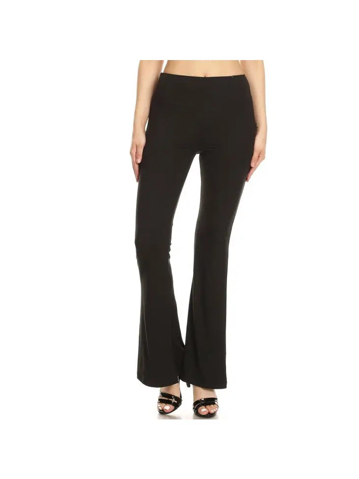 Buttery Soft High Waist Palazzo Pants-Black