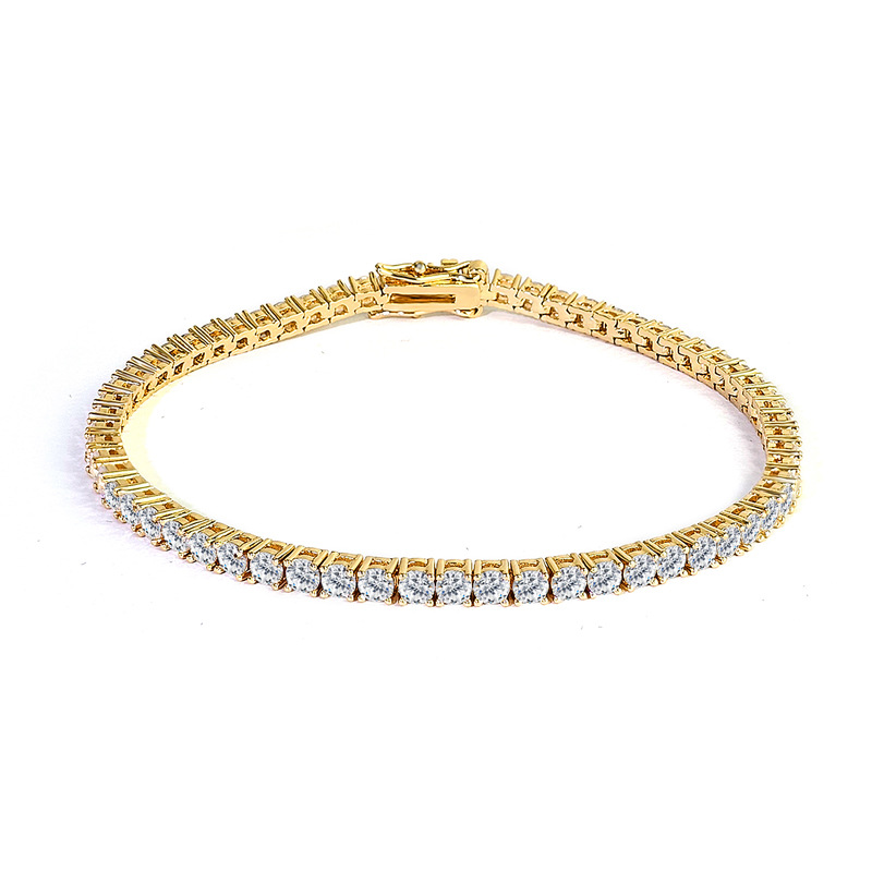Classic Gold Stacking Tennis Bracelet in Solid Copper