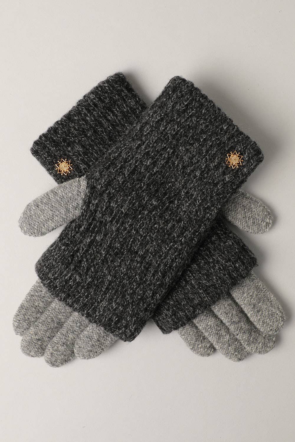 Winter Wool Blend Double Layer Knitted Gloves