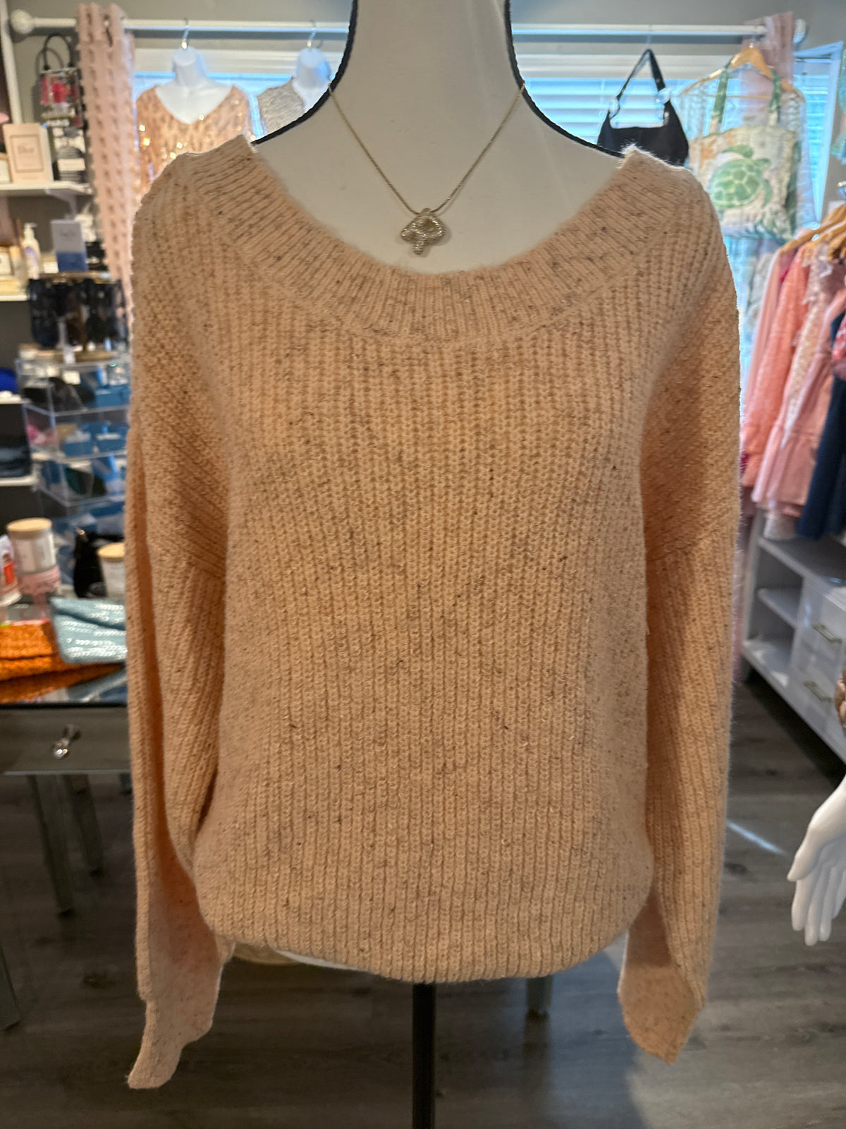 Hem & Thread Cozy Blush Knit Sweater