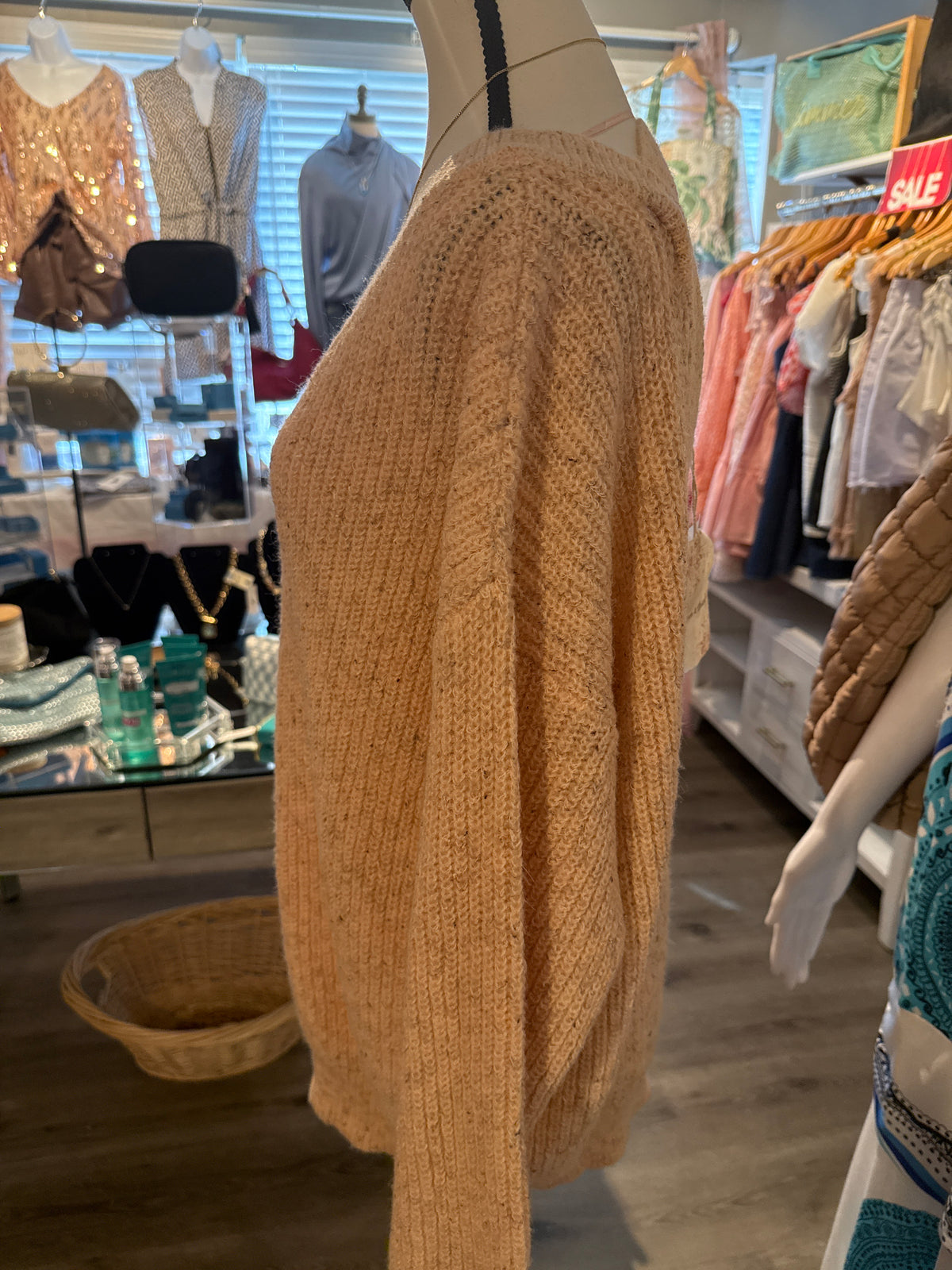Hem & Thread Cozy Blush Knit Sweater