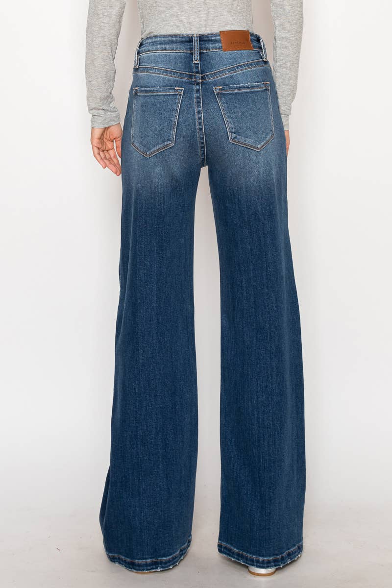 ECO FABRIC HIGH RISE RELAXED FLARE JEANS