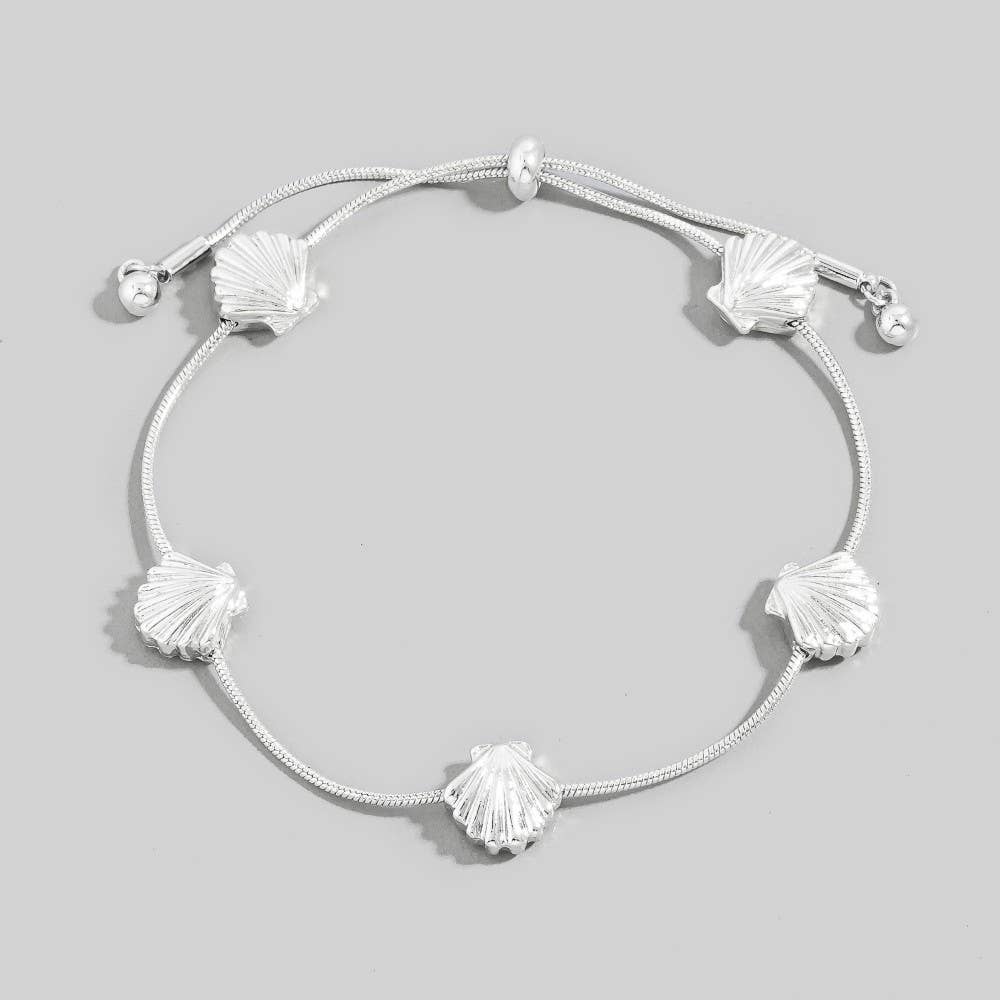 Sea Shell Station Charms Chain Bracelet