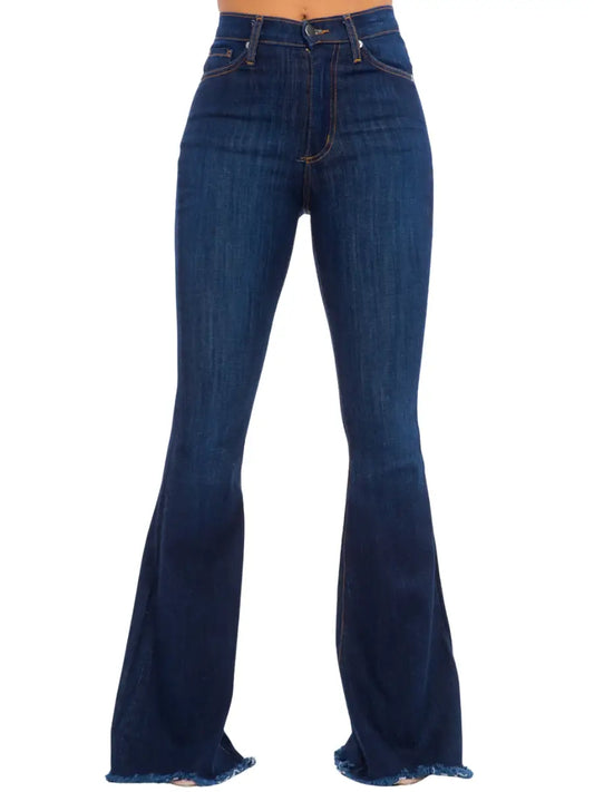 Bell Bottom Jean in Dark Denim