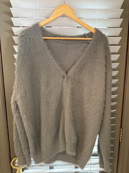 Lazy Loose Sweater Drk Gry